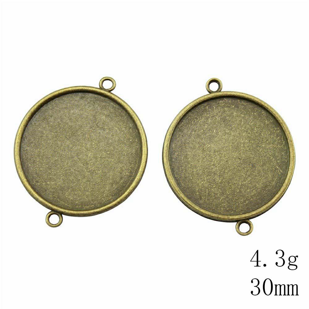 New Year's Day Accesories Fit Round 30-35mm Glass Cabochon Base Setting Tray Accessories Parts Souvenir Accessory Parts