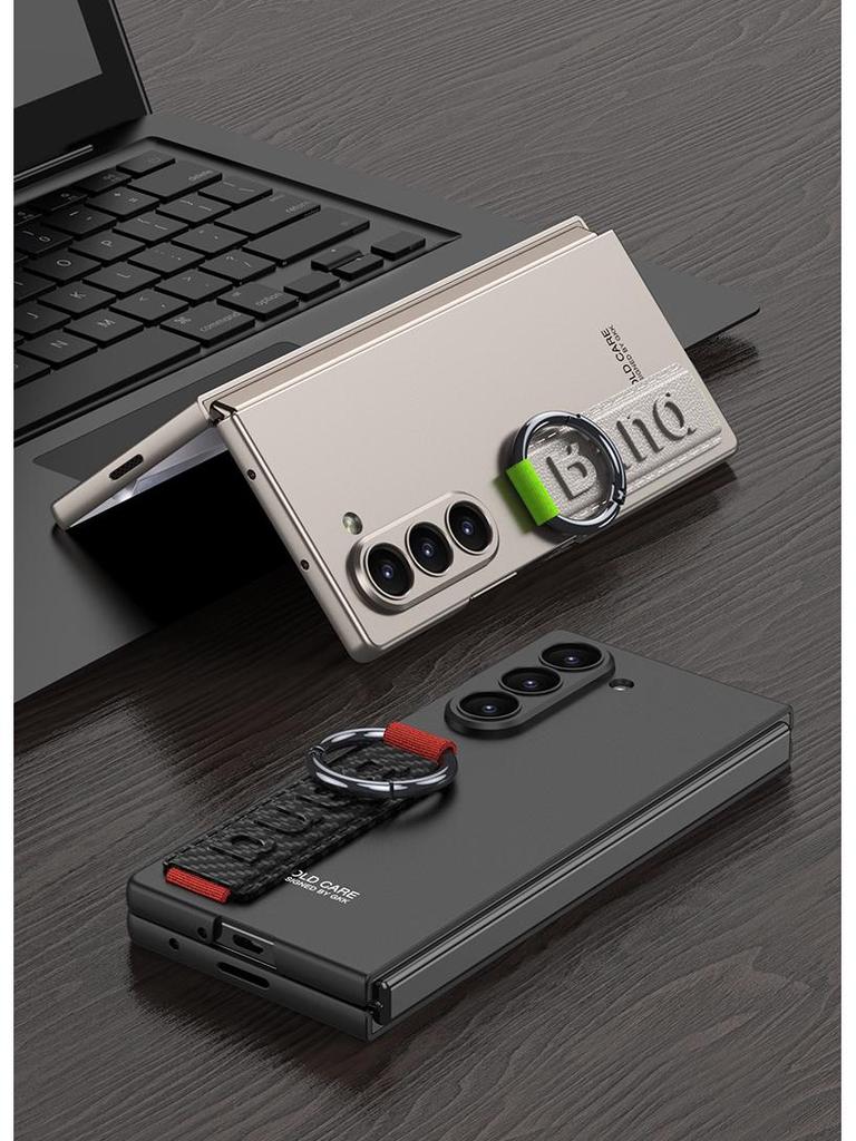 Samsung Z Fold 7 Ultra-thin Wrist Strap Case with Film & Finger Ring