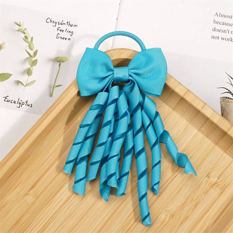 Bow Headdress Roll Tassel Rubber Band Children's Ornaments Hair Ring Hair Rope Cheerleading Girl Hair Accessories