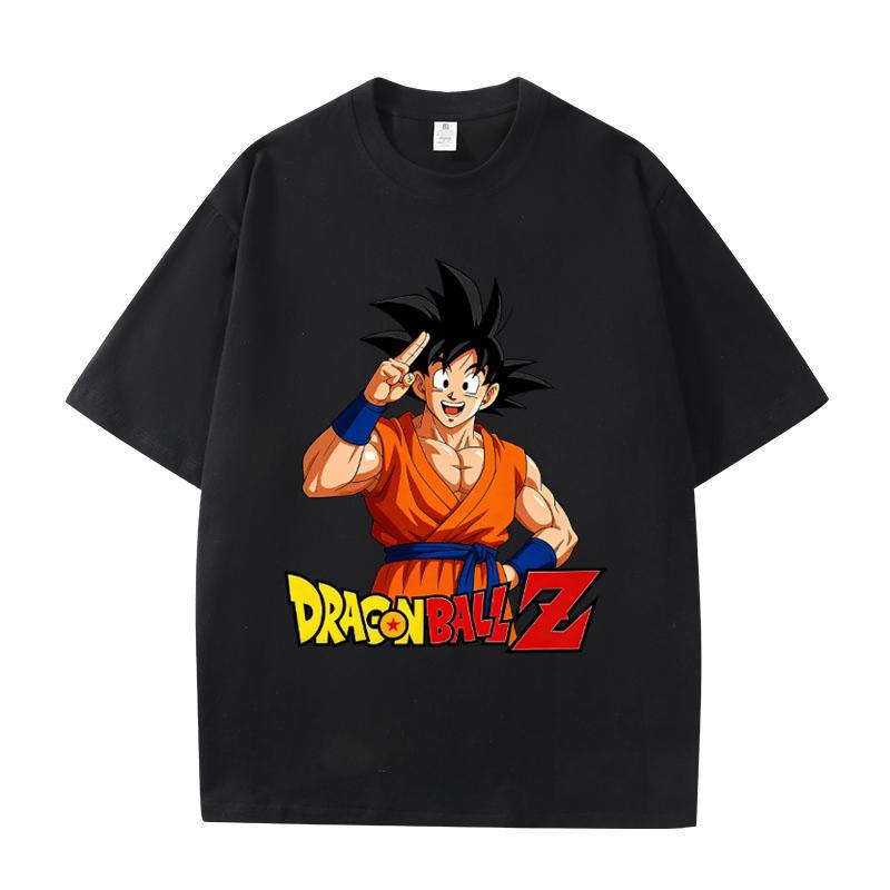 Japanese Animation Dragon Ball Z Men's T-shirt Summer New Retro Fashion Men's Women's Streetwear Printed Tops