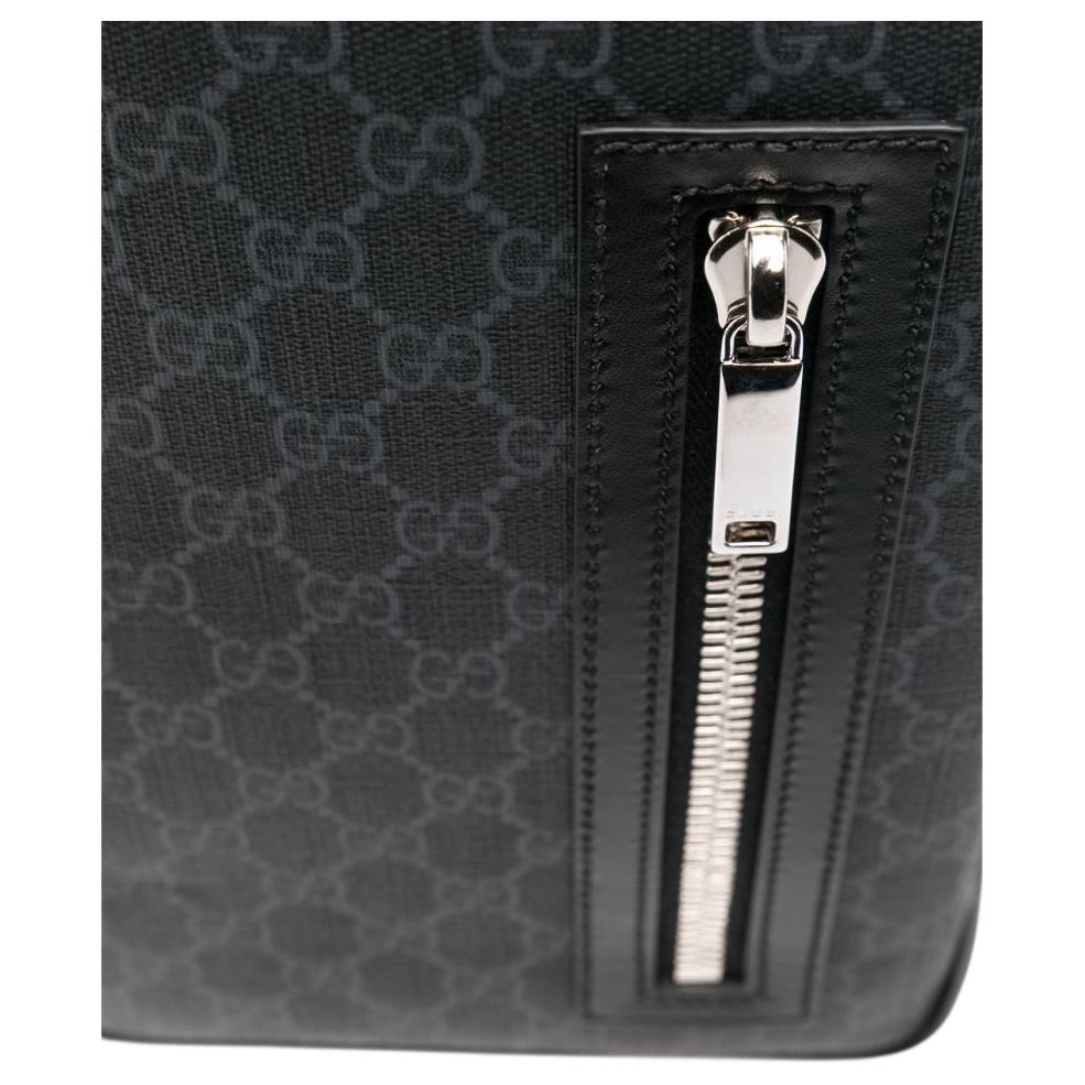 Gucci Iconic Web Stripe Shoulder Strap PVC Crossbody Bag Men bags Black 792078-FADJM-1043