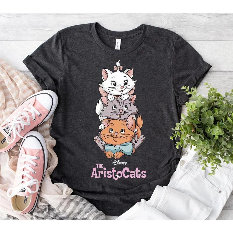 S Aristocats Pluche Shirt voor Unisex en Dames Nieuwe Casual Mode Geschikt voor Zowel Unisex als Dames Street Wear