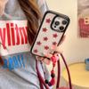 Red Polka Dot Five-Point Star Phone Case for iPhone 13-17 Pro/Pro Max