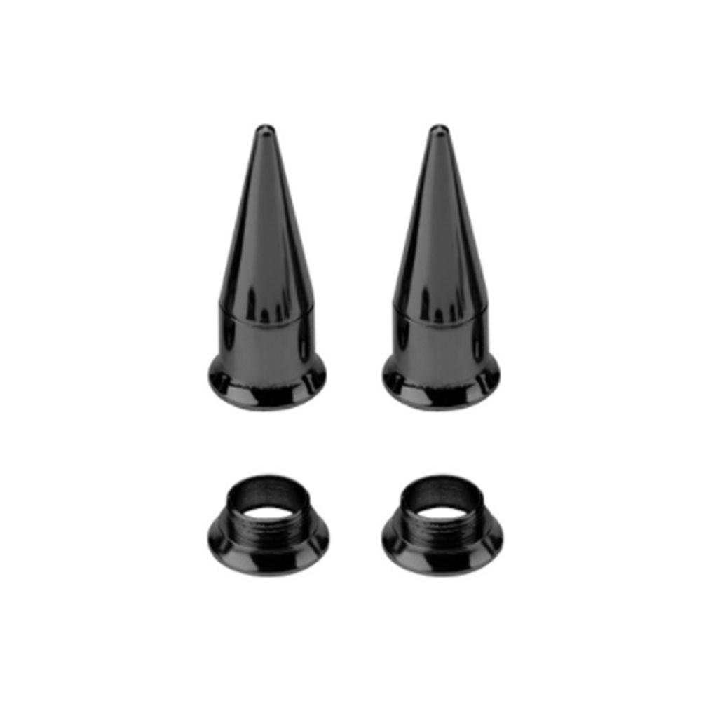 

1 пара з нержавіючої сталі два в одному гострому конусі з подвійним рогом і порожнистим затичком для пірсингу. 15mm