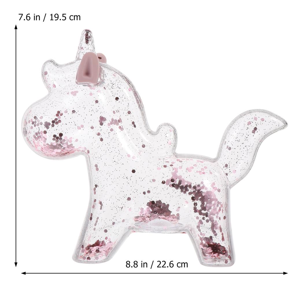 Unicorn Money Bank Piggy Children Saving Pot Coin Storage Jar Transparent Plastic Cartoon Adorable for Kids Coins