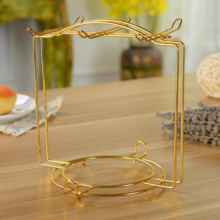 Chrome-Plated Wrought Iron Hanging Coffee Cup Holder - Nail-Free Kitchen Storage Solution