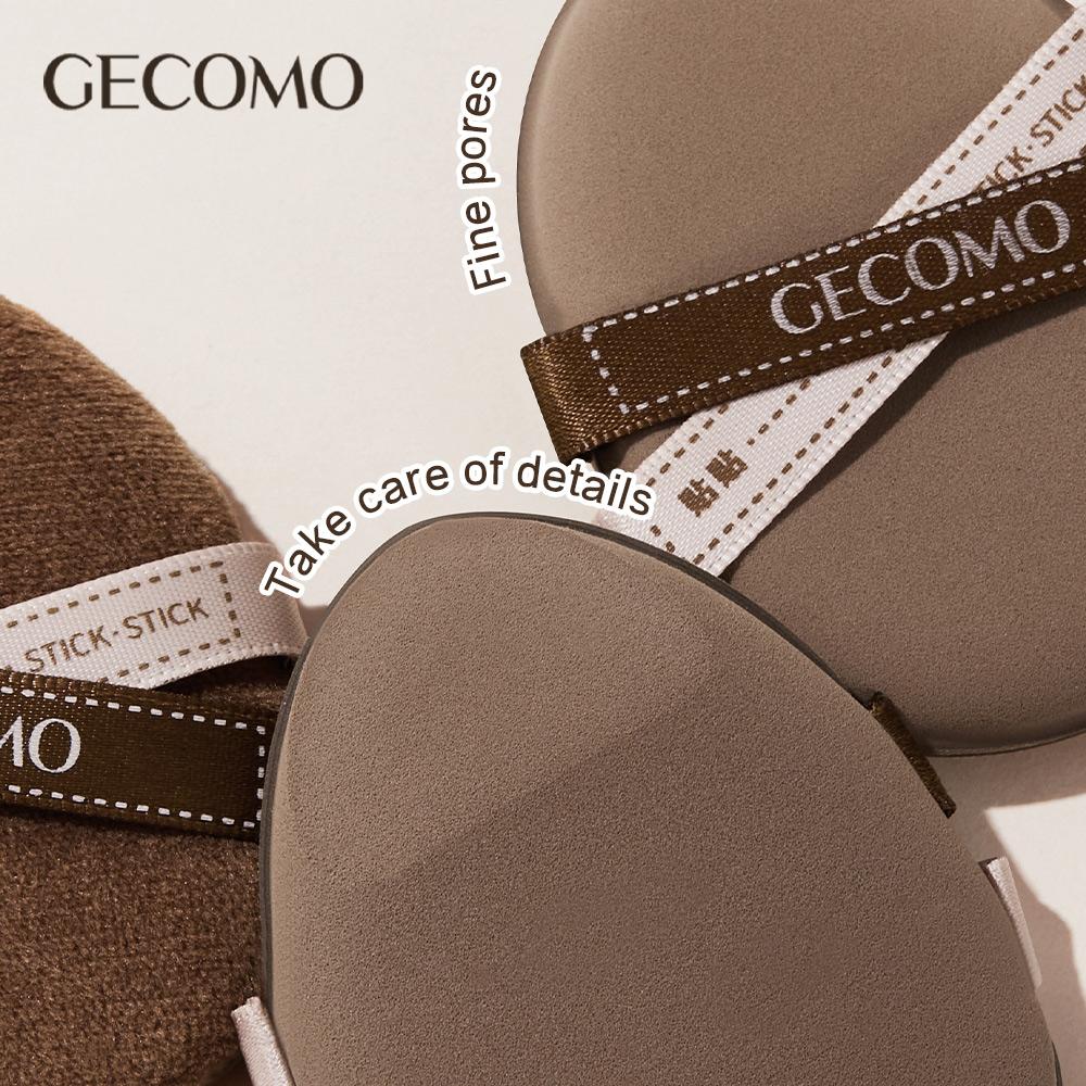 2Pcs/set Powder Puff Set Box with Mirror Wet And Dry Dual Use Super Soft Makeup Sponge And Loose Powder Air Cushion