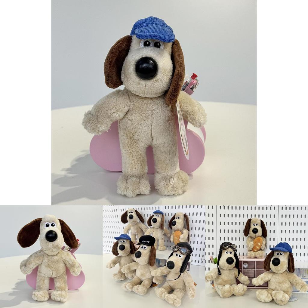 Wallace And Gromit Duck Tongue Hat And Motorcycle Hat Puppy Plush Dollfor Kids And Gift Use