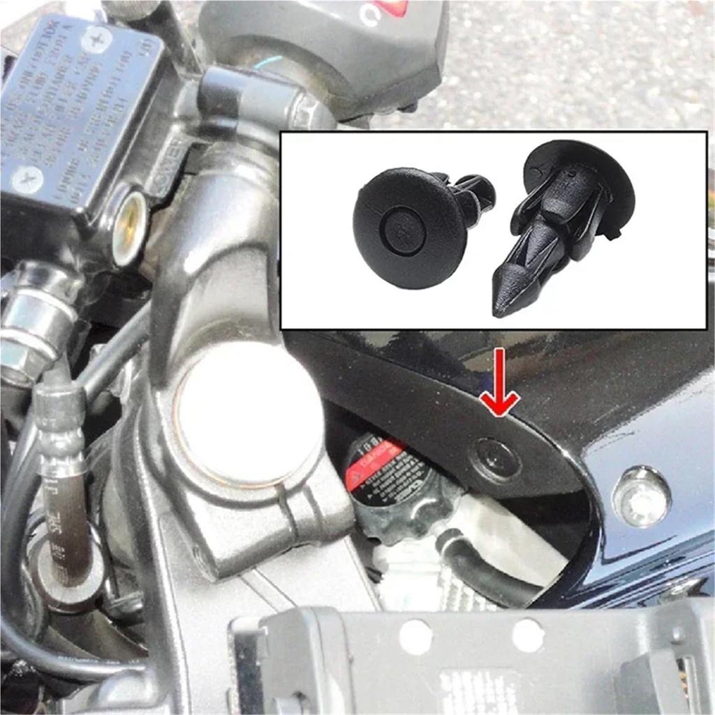 10pcs 6mm Black Rivet Fairing Body Trim Panel Fastener Screw Clip for Suzuki Kawasaki Motorcycle Accessories Parts