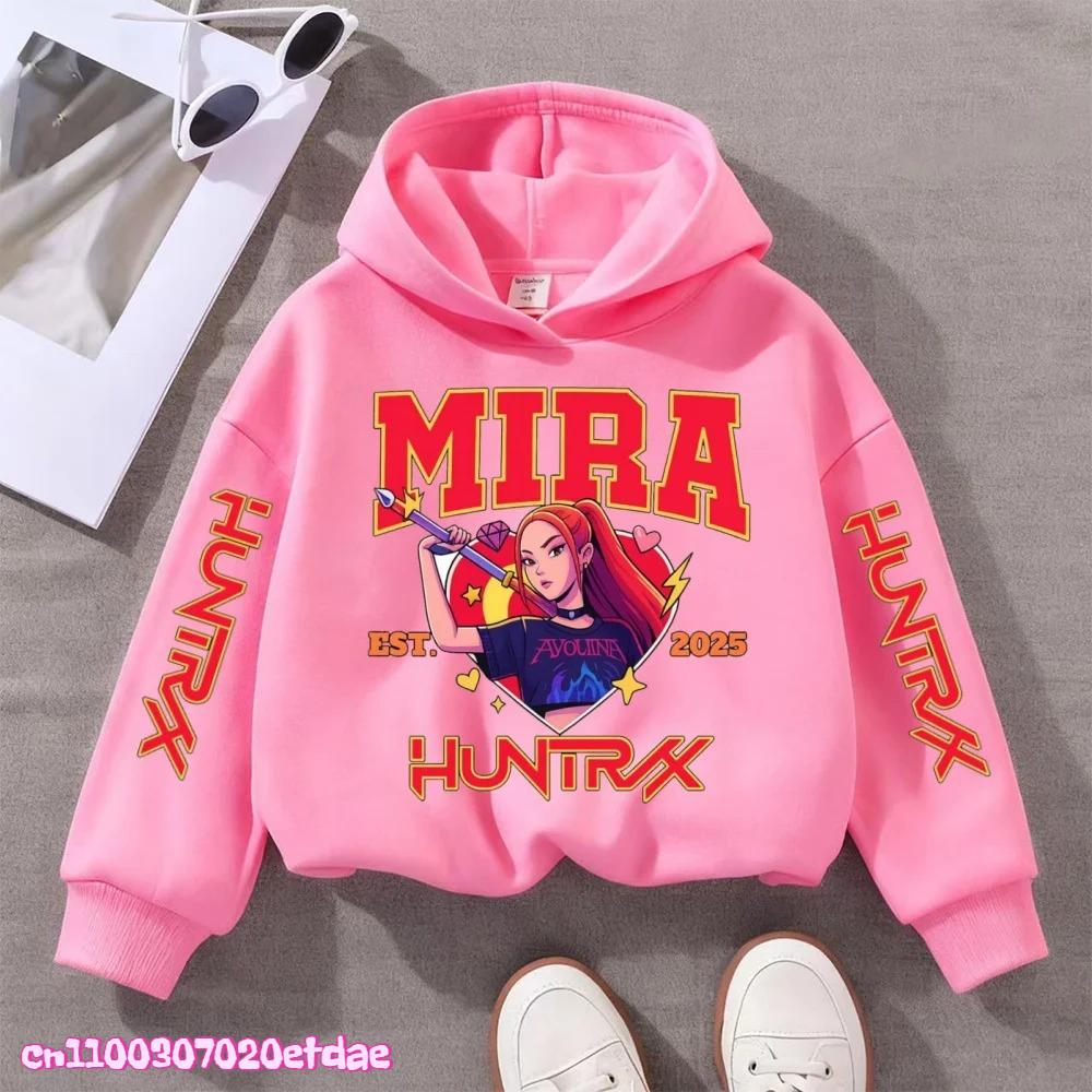 

2025 Фильм K-Pop Охотники на демонов Мультяшные Девочки Мальчики Толстовки Детская Мода с Принтом Корейской Волны Повседневные Топы Повседневная Одежда для Девочек 130