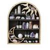 Wooden Material Wood Storage Shelf Crescent Sun Design Bohemian Style Crystal Shelf Moon Design Vintage Style Display Rack