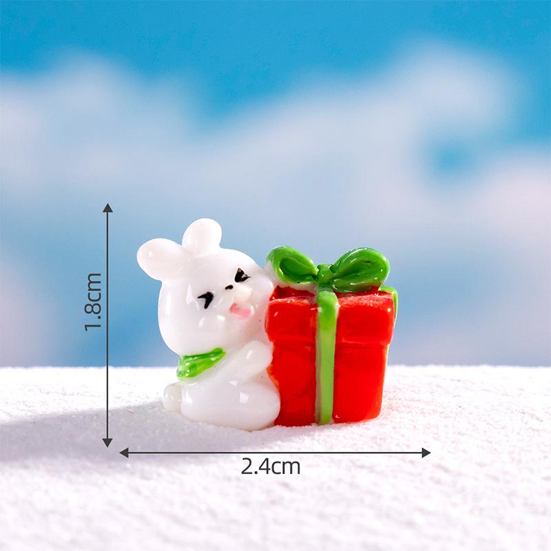 Cartoon Christmas Snowman Reindeer Micro Landscape Ornaments Figurine Miniature Decoration Desktop Diy Home Decoration Gifts
