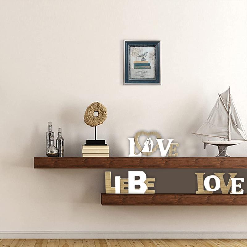 Wooden Ornaments English Alphabet Love Creative Decorative Sign Rustic Style Wedding Gift For Home