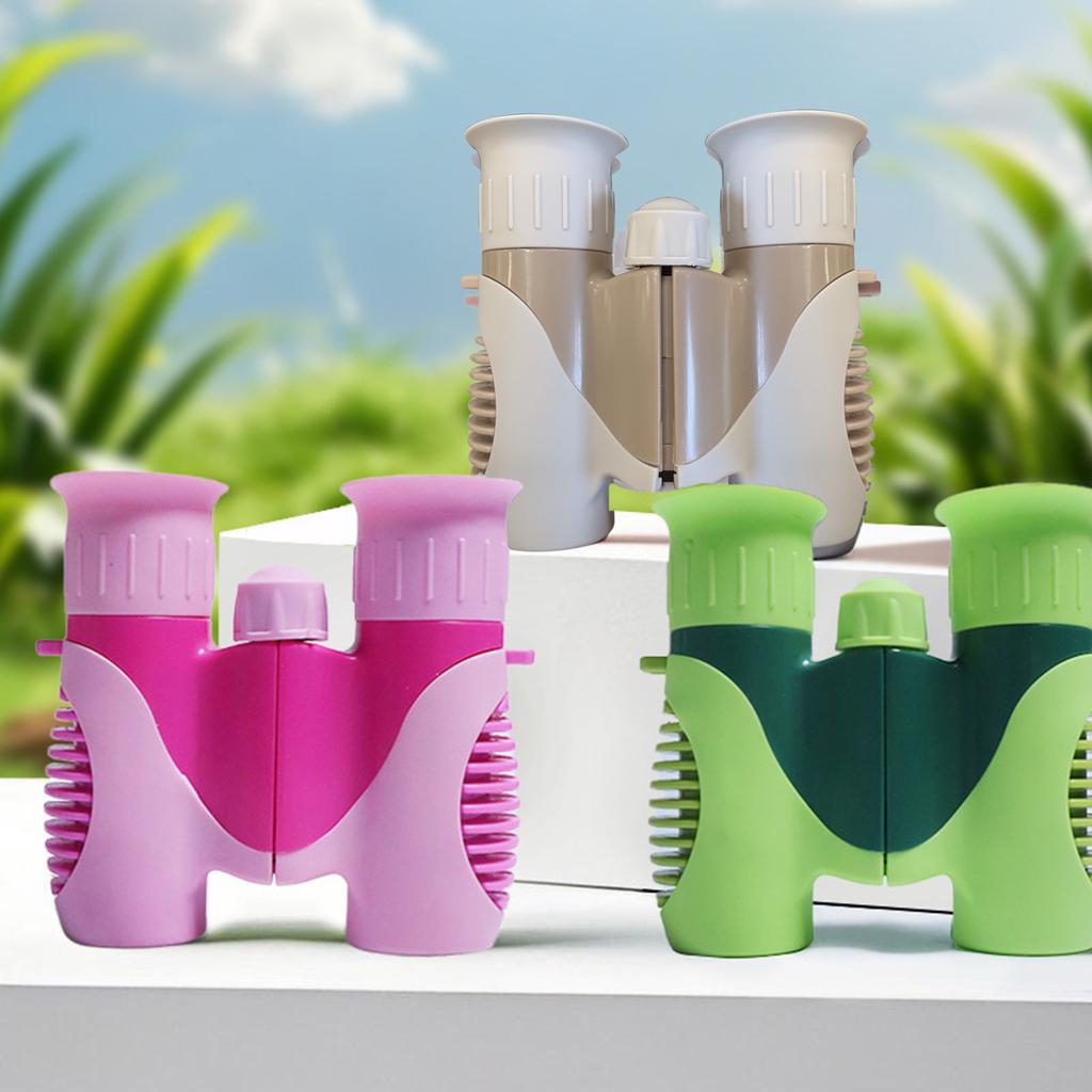 Kids Foldable Binoculars 8x Magnification Plastic Construction Perfect for Birding Camping Hiking Outdoor Activity