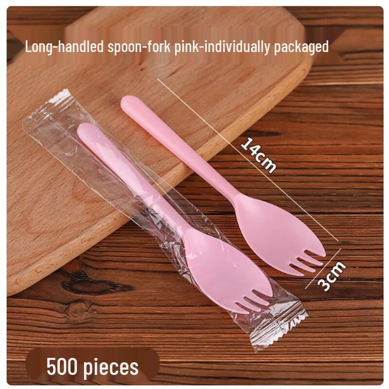 Shengbilai Disposable Plastic Fork and Spoon Set