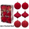 6Pcs/Box Plastic Christmas Hanging Balls DIY Christmas Hanging Ornament  Home Party