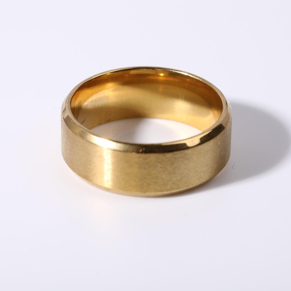 Men's Popular European & American Versatile Stainless Steel Wide Band Ring - Fashionable Plain Titanium Jewelry