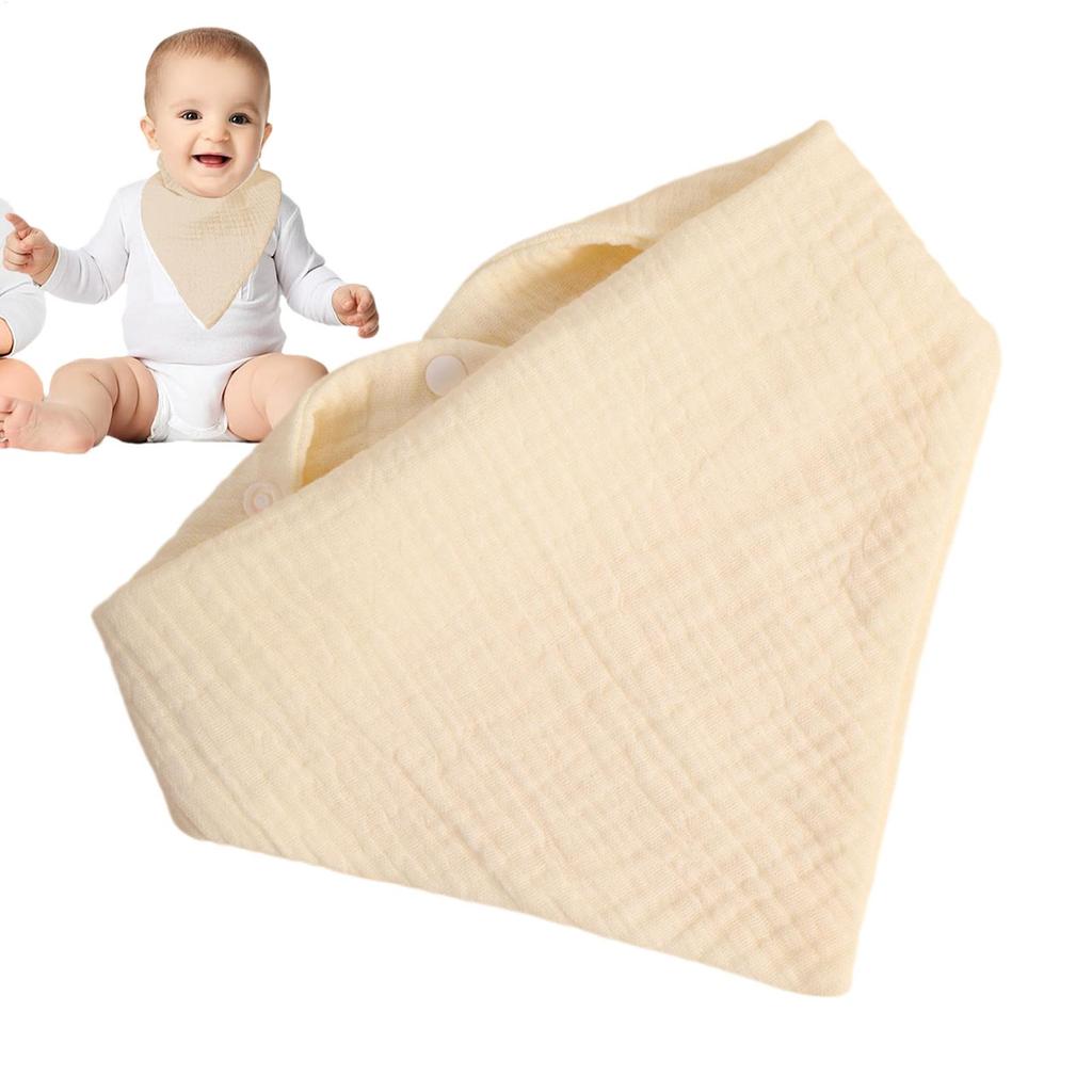 Baby Drool Bib Baby Absorbent Triangular Drool Bib for Babies 4-Layer Cloth Burp Breathable Absorbent Toddler Feeding Supplies