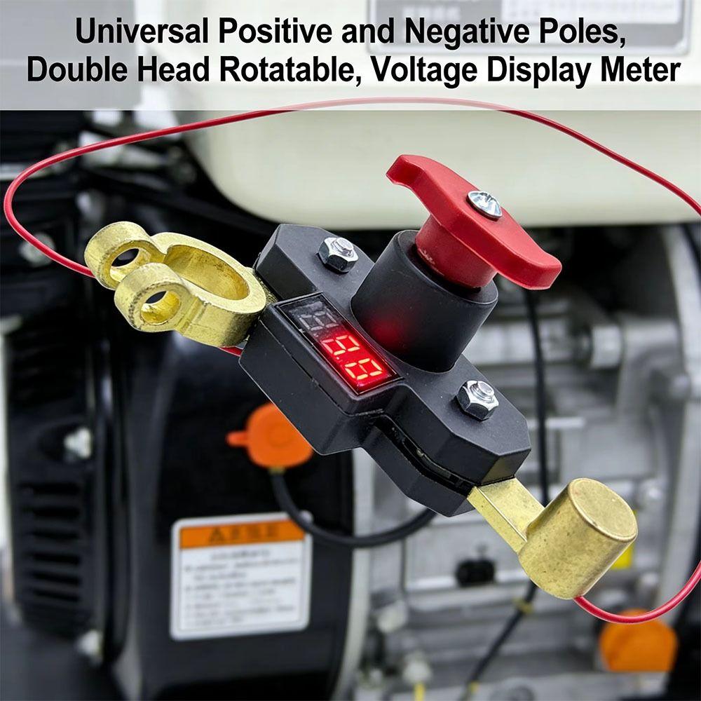 Digital Voltage Display Battery Safety Cut-off Switch Power Disconnect Switch  Truck Battery