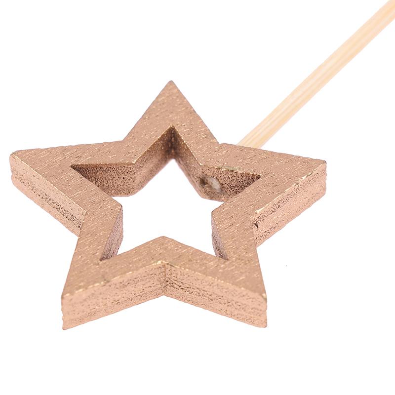 50Pcs Star Shape Bamboo Skewers Food Cocktail Picks Buffet Fruit Cupcake Fork Sticks Party Table Decoration Supplies