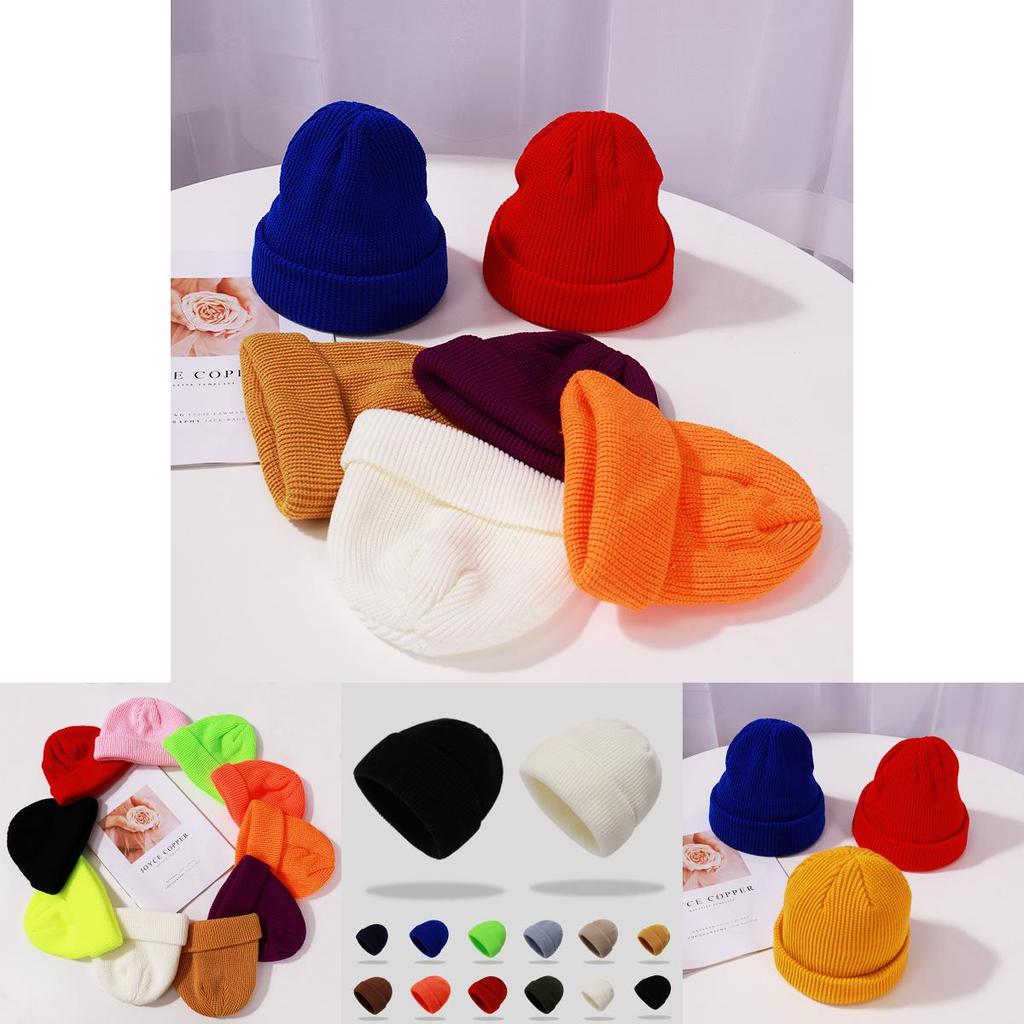 Stylish Unisex Cuff Beanie For Winter Outdoor Activities In Solid Color