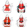 Cartoon Character Waterproof Apron With Digital Print For Holiday Party And Family Use