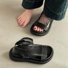 Fashion Fashion Hollow Breathable Casual Sandals for Women's 2025 Summer New Open Toes Comfortable Thick Soled Beach Platform Cool Shoes