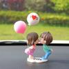 Adorable Kissing Couple Car Ornaments - Cute Interior Decorations for Cars