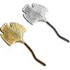 Stainless Steel Chopstick Holder Ginkgos Leaf Shaped Spoon Rest For Dining Table Cutlery Support Tableware Stand