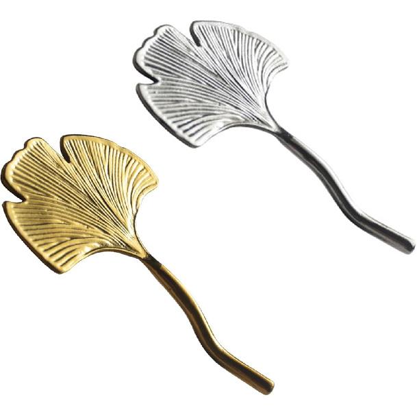 Stainless Steel Chopstick Holder Ginkgos Leaf Shaped Spoon Rest For Dining Table Cutlery Support Tableware Stand