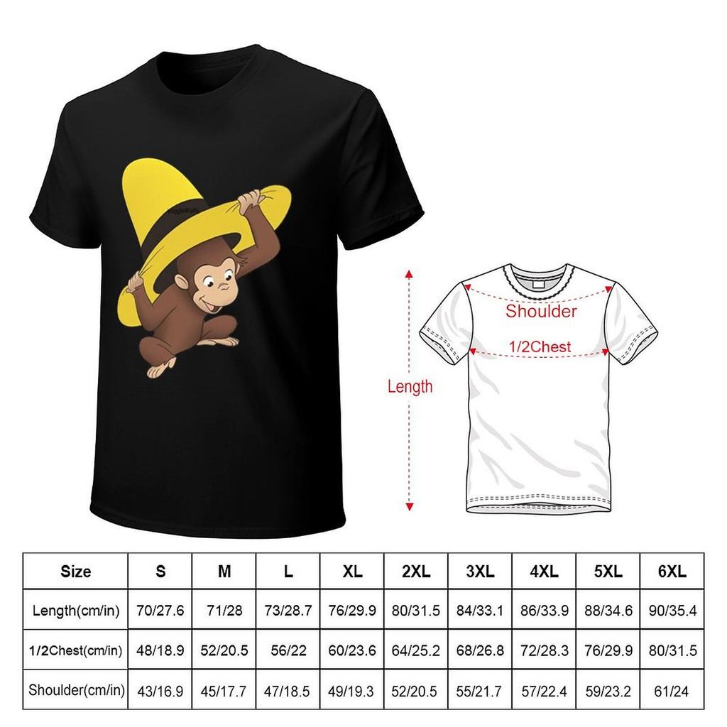 curious george TShirt animal prinfor boys clothes new edition compression shirt men