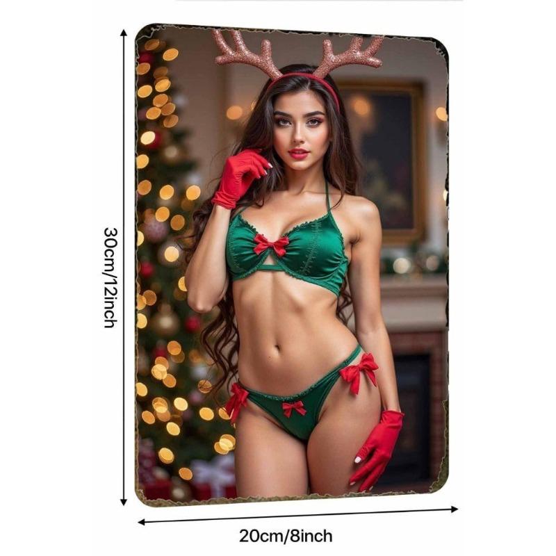 Pin-Up Girl Blechschilder, Garage Werkstatt Metalldekor 20x30cm