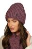 Winter Hat with Lurex Decorated with the Letter "K" Color Burgundy Kamea-Kosmos