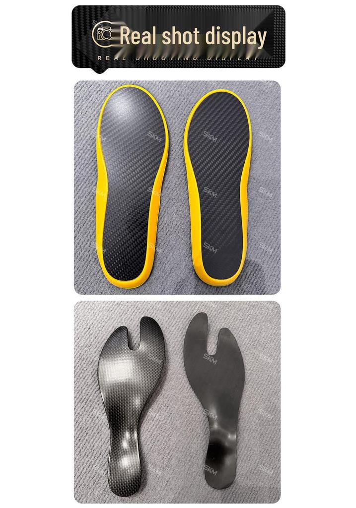 Plantillas para Zapatos de Fibra de Carbono Unisex: Diseño Grueso, Absorbente de Impactos y Elástico para Zapatillas Deportivas, de Fútbol y Baloncesto