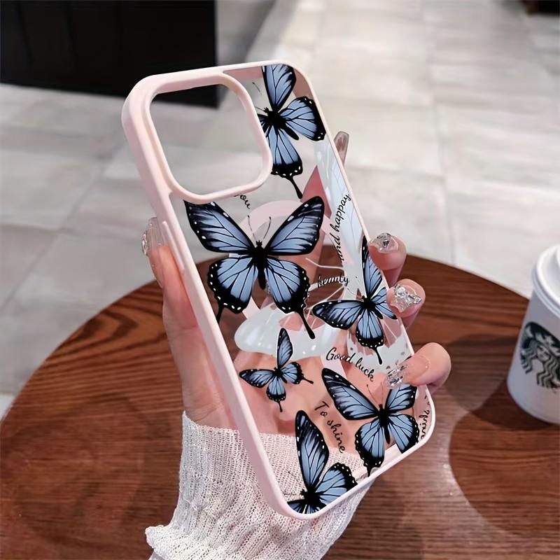 Butterfly Magnetic Transparent Phone Case For iPhone 17 16 15 14 13 12 11 Pro Max Plus Air 16E For Magsafe Wireless Charge Cover