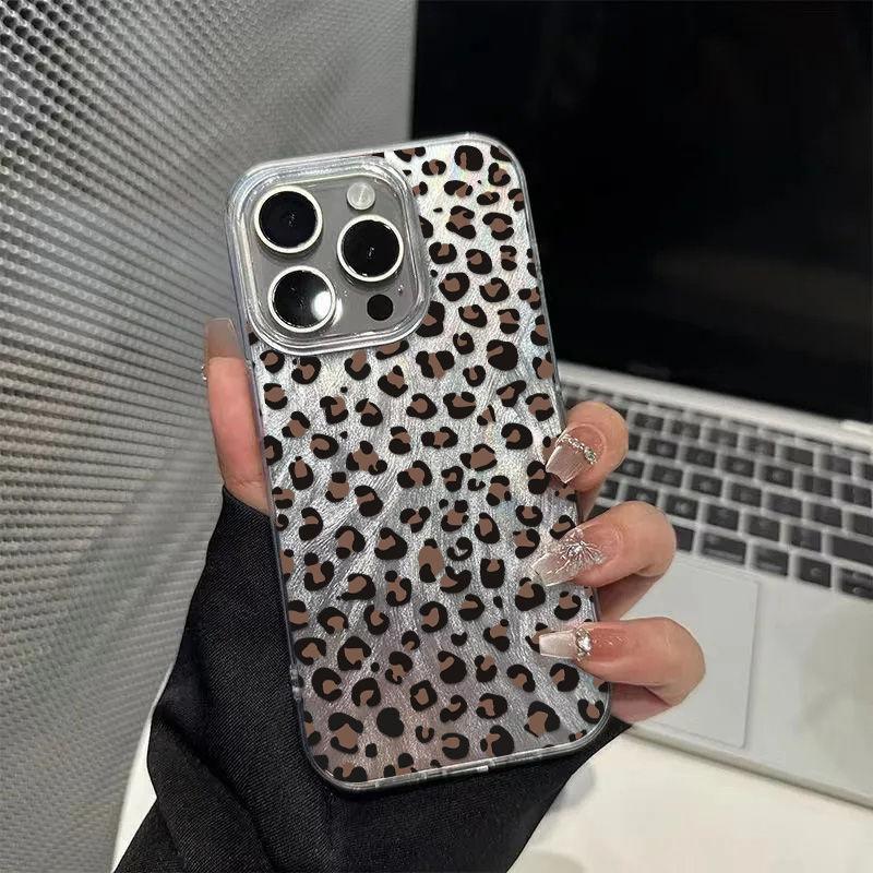 Leopard Love Point Print Phone Case For iPhone 16 15 14 13 12 11 Pro 16E 7 8 Plus X XS Max XR Shockproof Cover