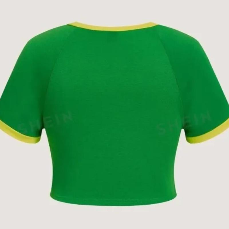 Top sexy de verão Y2K para comércio exterior, camiseta feminina retrô slim fit casual versátil