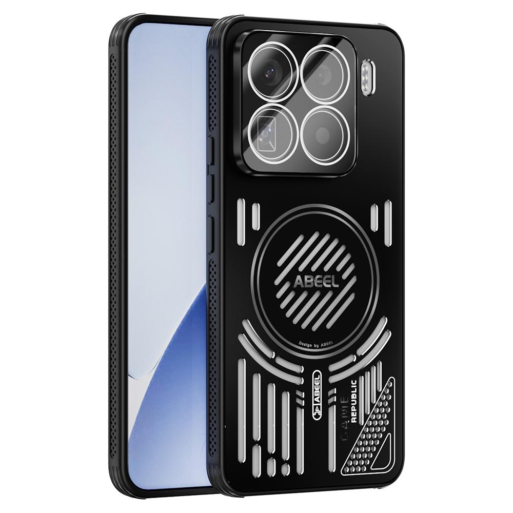 ABEEL For Xiaomi 15 Pro Magnetic Case Aluminium Alloy+PC+TPU Hollow Heat Dissipation Phone Cover