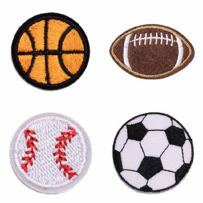 12 Stück/Set Bestickte Aufnäher zum Aufnähen Applikationen Fußball Aufbügler für Kleidung Hut Jeans