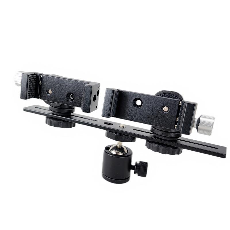 Universal Rotating Dual-Position Phone & Camera Tripod Holder for Live Streaming