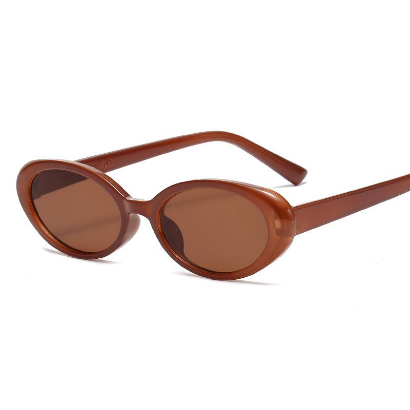 2025 new sunglasses Elliptical cat eye black sunglasses for women retro and trendy European and American bloggers,