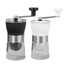 Ceramic Burr Coffee Grinder Manual With Ergonomic Detachable Glass Container Grind Adjustment