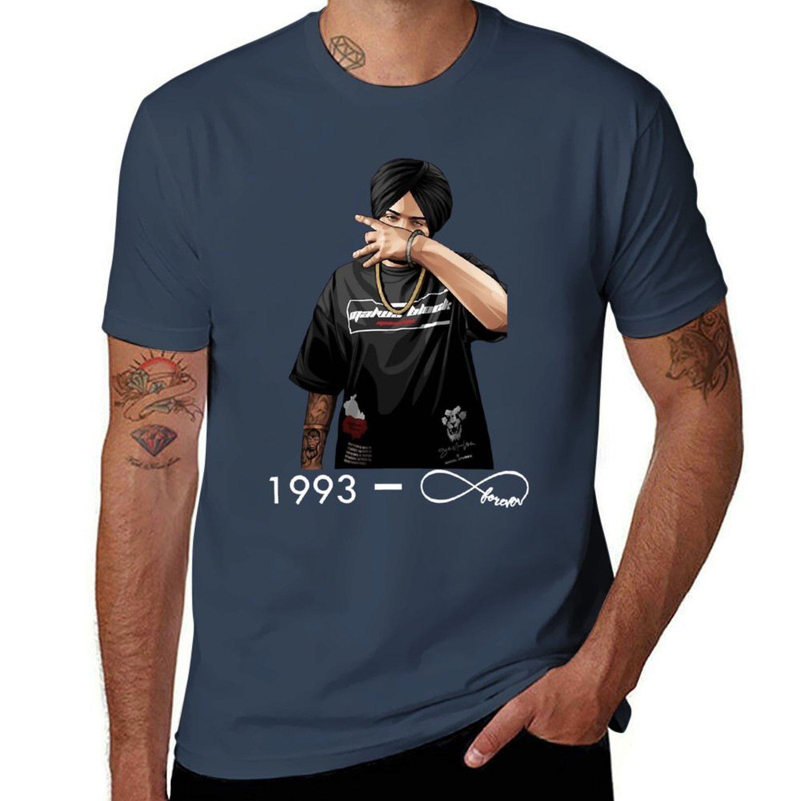 Sidhu Moosewala 1993 Tshirt Thanksgiving Casual Tee S