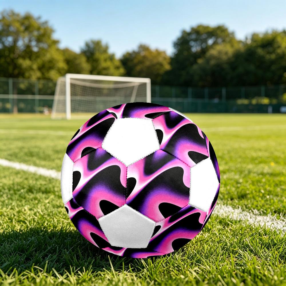 1pc Abstract Wave Form Lightweight PVC Training Soccer Ball, Size 5, Suitable for Indoor and Outdoor TrainingGift y60349