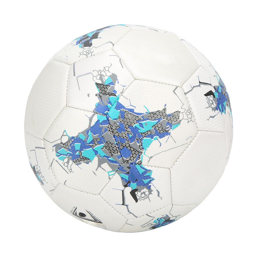 Inflatable Soccer Ball Size 5 Blue PU for Youth Adult Players Outdoor Teaching Training Competition