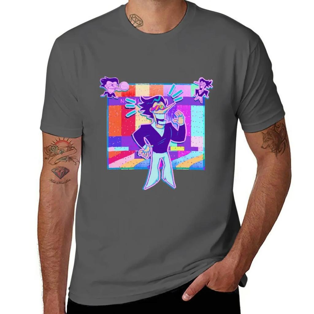 Spamton Deltarune T-shirt plusstorlekar sublim estetisk kläder anime herr grafiska t-shirts hip hop