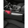 1pc Black Leather Car Seat Gap Organizer