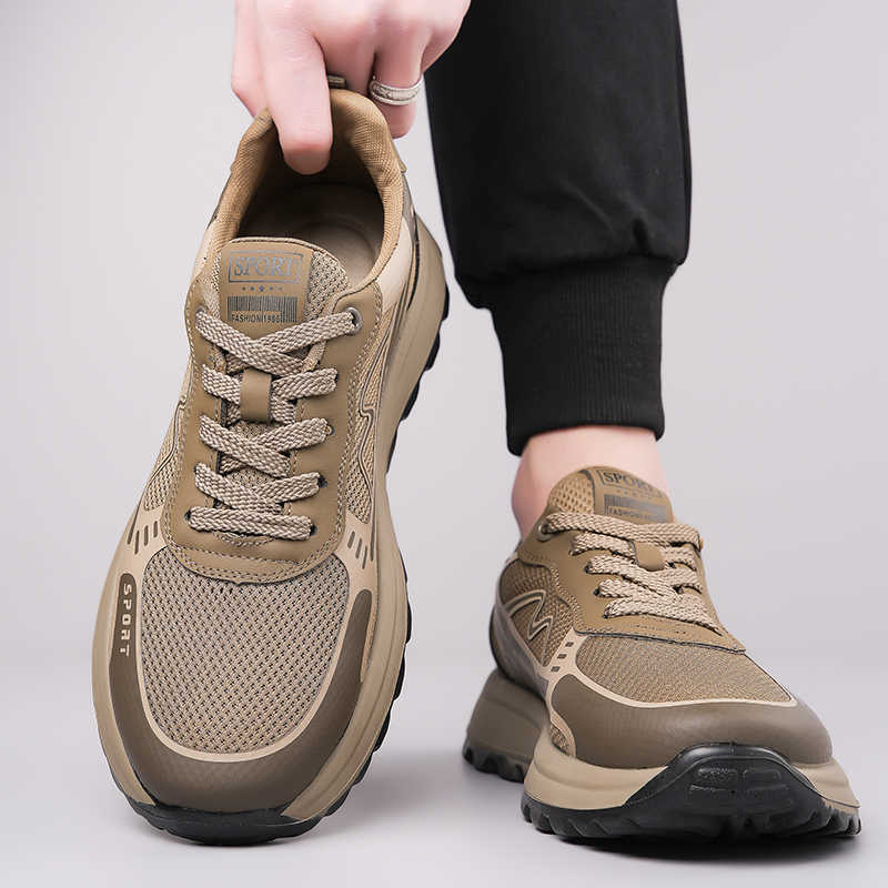 Thick Heel High Sole Sports Footwear Woven Sneakers Sneakerss Men Quality Men's Shoes Trainers Flatas Sapatenes Tenid