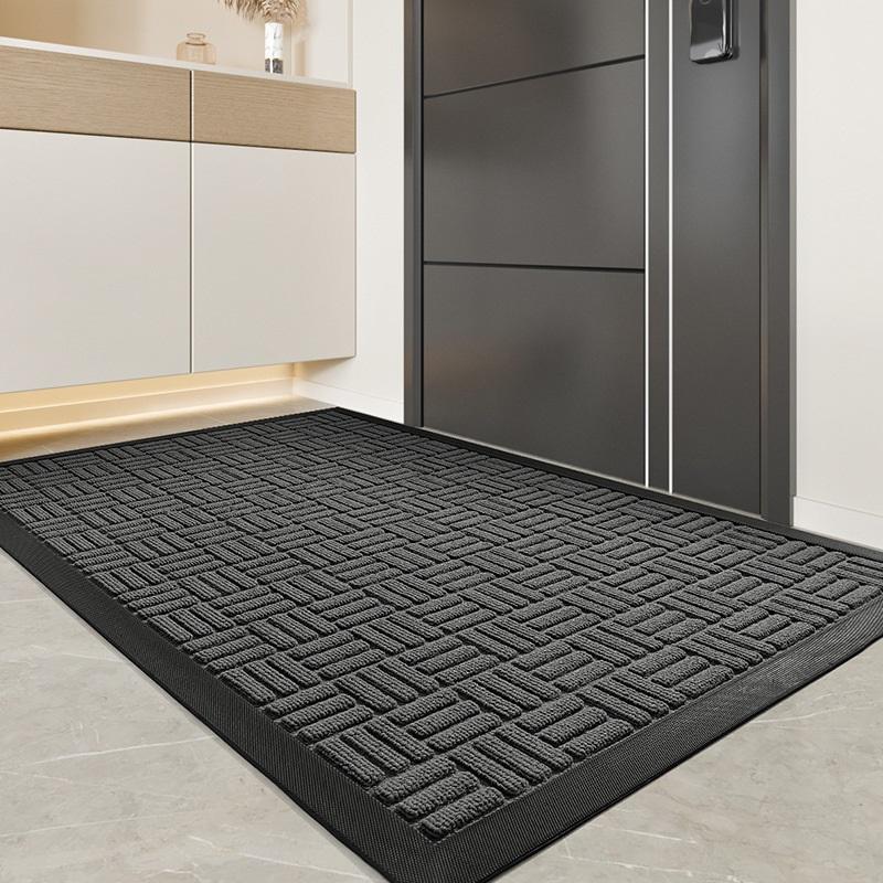 Non-slip Indoor Doormat Rubber Mat Scraper Dustproof Dirt Resistant Home Essential Durable Rubber Mat