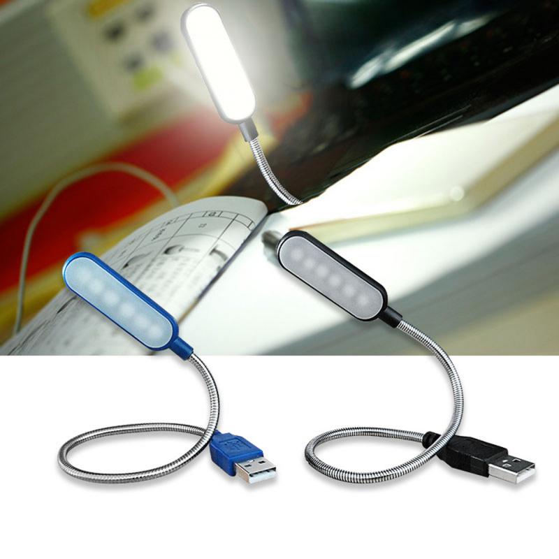Portable USB LED Mini Book Light Reading Light Flexible 6LEDS Lamp USB Lamp For Power Bank Laptop Notebook PC Computer